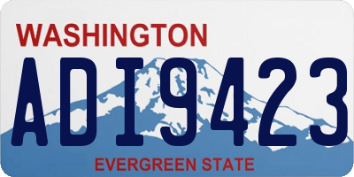 WA license plate ADI9423