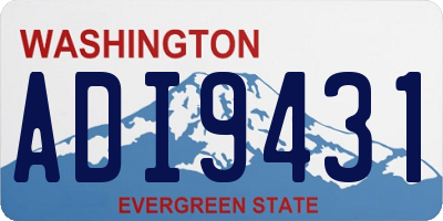 WA license plate ADI9431