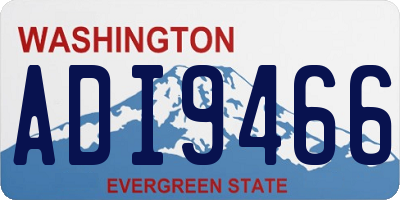 WA license plate ADI9466
