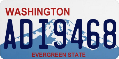 WA license plate ADI9468