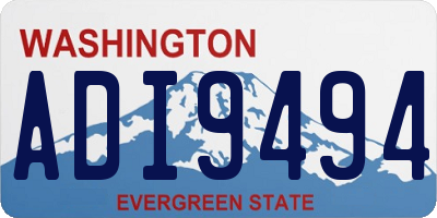 WA license plate ADI9494