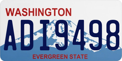 WA license plate ADI9498