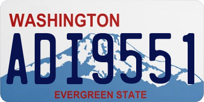 WA license plate ADI9551