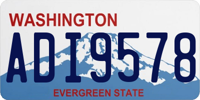 WA license plate ADI9578