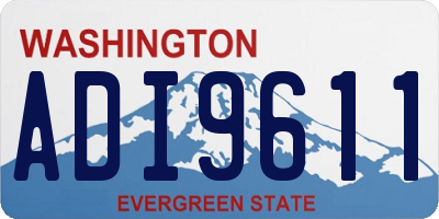 WA license plate ADI9611