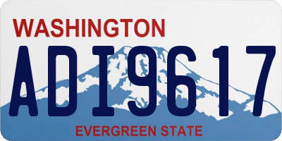 WA license plate ADI9617