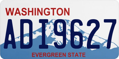 WA license plate ADI9627