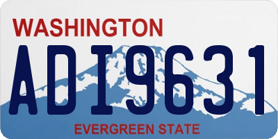 WA license plate ADI9631