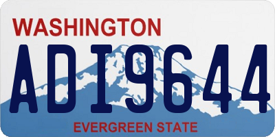 WA license plate ADI9644