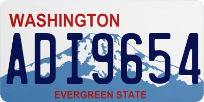WA license plate ADI9654