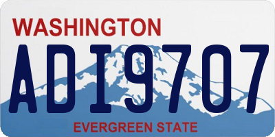 WA license plate ADI9707
