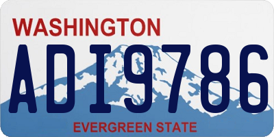 WA license plate ADI9786