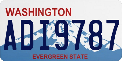 WA license plate ADI9787