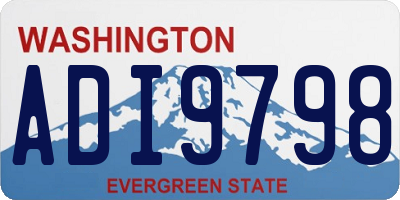 WA license plate ADI9798