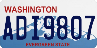WA license plate ADI9807