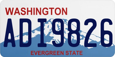 WA license plate ADI9826