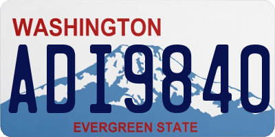 WA license plate ADI9840