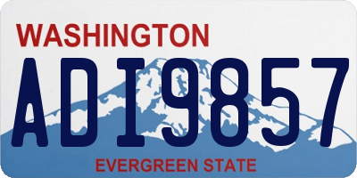 WA license plate ADI9857
