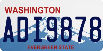 WA license plate ADI9878