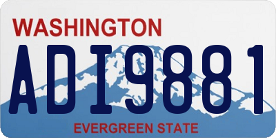WA license plate ADI9881