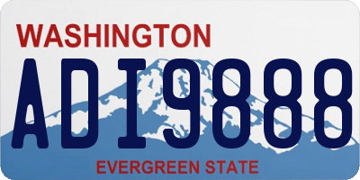 WA license plate ADI9888