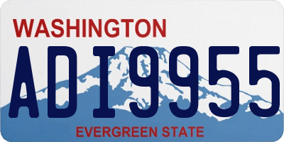 WA license plate ADI9955