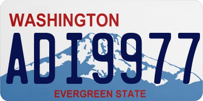 WA license plate ADI9977