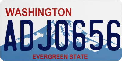 WA license plate ADJ0656