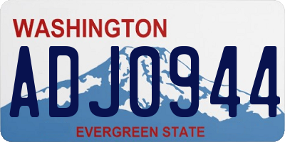 WA license plate ADJ0944
