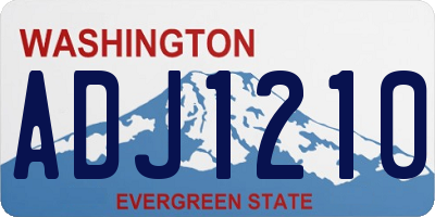 WA license plate ADJ1210