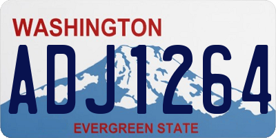 WA license plate ADJ1264