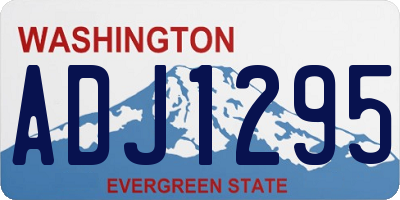 WA license plate ADJ1295