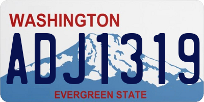 WA license plate ADJ1319
