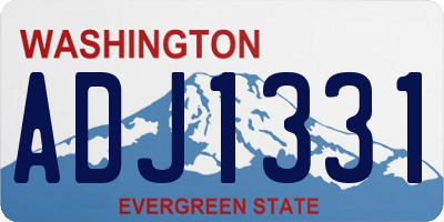 WA license plate ADJ1331