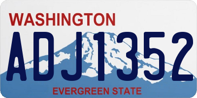 WA license plate ADJ1352