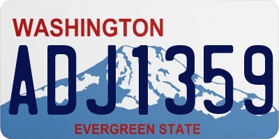 WA license plate ADJ1359