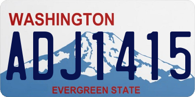 WA license plate ADJ1415