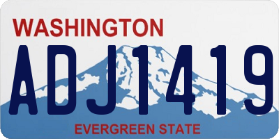 WA license plate ADJ1419