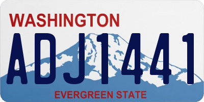 WA license plate ADJ1441