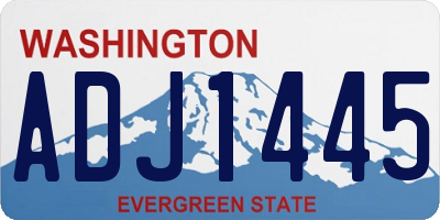WA license plate ADJ1445