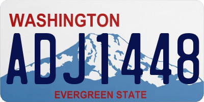 WA license plate ADJ1448