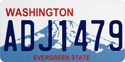WA license plate ADJ1479