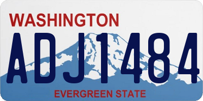 WA license plate ADJ1484