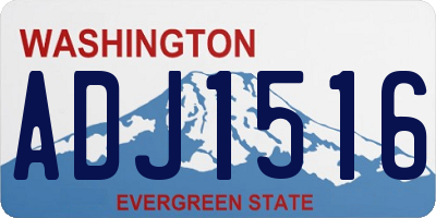 WA license plate ADJ1516