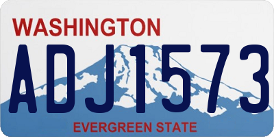 WA license plate ADJ1573