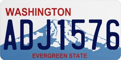 WA license plate ADJ1576