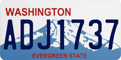 WA license plate ADJ1737