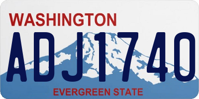 WA license plate ADJ1740