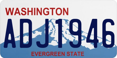 WA license plate ADJ1946