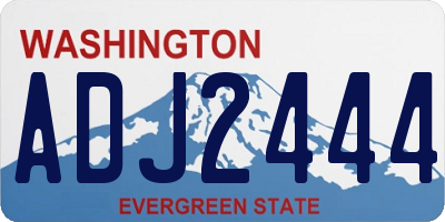 WA license plate ADJ2444